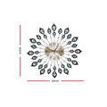 Artiss 60cm 3D Peacock Wall Clock Crystal Silver Large