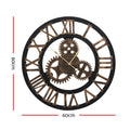 Artiss 60cm Wall Clock Retro Roman Numerals Brown
