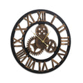 Artiss 60cm Wall Clock Retro Roman Numerals Brown