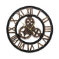 Artiss 80cm Wall Clock Large Retro Roman Numerals Brown
