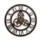 Artiss 80cm Wall Clock Roman Numerals Brown Retro Large