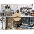 Artiss 80cm Wall Clock Roman Numerals Brown Retro Large
