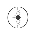 Artiss 75cm Round Wall Clock Black No Numeral Large