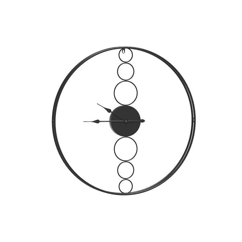 Artiss 75cm Round Wall Clock Black No Numeral Large