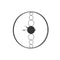 Artiss 75cm Round Wall Clock Black No Numeral Large