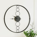 Artiss 75cm Round Wall Clock Black No Numeral Large