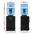 Devanti 22L Water Cooler Dispenser 3 Taps Benchtop Black Filter