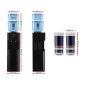 Devanti Water Cooler Dispenser 22L Bottle Stand Black 2Filter