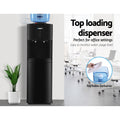 Devanti Water Cooler Dispenser 22L Bottle Stand Black 2Filter