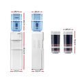Devanti Water Cooler Dispenser 22L Bottle Stand White 2 Filter