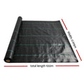 Instahut Weed Mat 0.915x100m Black Landscape Control