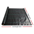 Instahut Weed Mat 1.83x100m Woven Fabric Garden Control