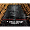 Instahut Weed Mat 1.83x100m Woven Fabric Garden Control