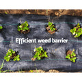 Instahut 1.83x50m Weed Mat Woven Fabric Garden Plant Control Matting