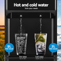 Devanti Water Cooler Dispenser 22L Hot Cold Black Benchtop Filter