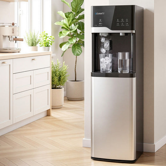 Devanti Bottom Loading Water Cooler Dispenser with Ice Maker