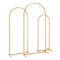 Wedding Arch Stand Set 3 Gold Metal Frame Balloon Decoration