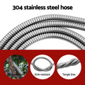 Giantz 30M Stainless Steel Water Hose with Spray Nozzle