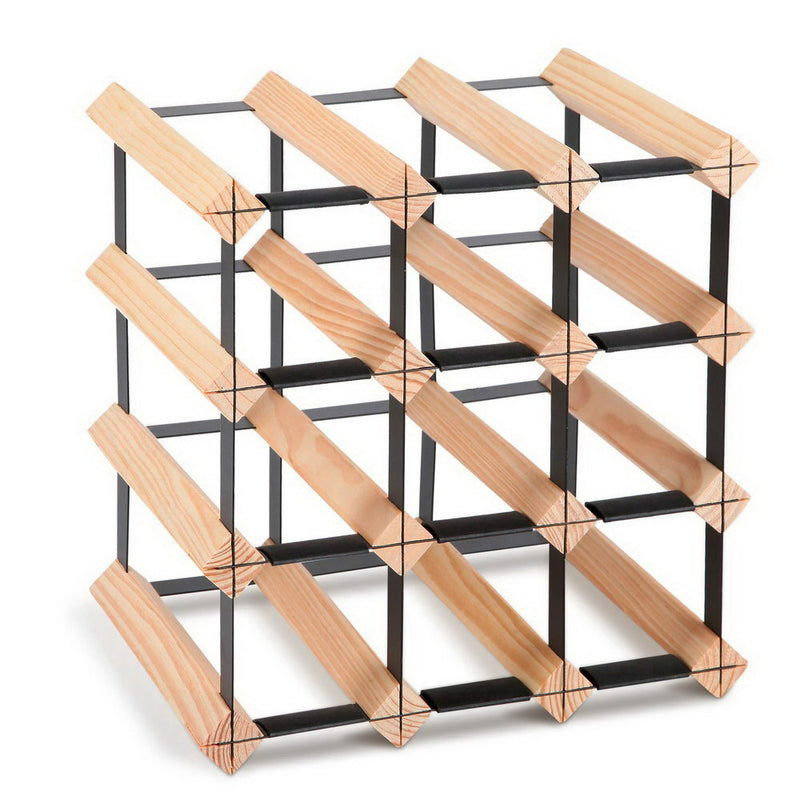 Artiss Wine Rack 12 Bottle Wood Storage Holder Stand