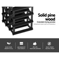 Artiss Wine Rack 12 Bottle Black Metal Storage Stand
