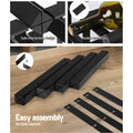 Artiss Wine Rack 12 Bottle Black Metal Storage Stand