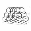 Artiss Metal Wine Rack 12 Bottle Black No Assembly