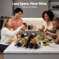 Artiss Metal Wine Rack 12 Bottle Black No Assembly