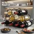 Artiss Metal Wine Rack 12 Bottle Black No Assembly