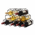 Artiss Metal Wine Rack 12 Bottle Black No Assembly
