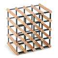 Artiss Wine Rack 20 Bottle Black Metal Storage