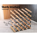 Artiss Wine Rack 20 Bottle Black Metal Storage