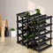 Artiss Wine Rack 20 Bottle Black Storage Holder