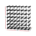 Artiss Wine Rack 42 Bottle Black Storage Display