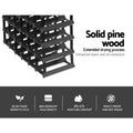 Artiss Wine Rack 42 Bottle Black Storage Display
