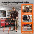 Giantz Portable Folding Work Table 454kg Adjustable Workbench