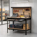 Giantz 120cm Workbench Pegboard Work Table 20 Hooks