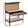 Giantz 120cm Workbench Pegboard Work Table 20 Hooks