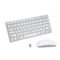 Wireless Keyboard Mouse Combo Bluetooth 78 Keys White PC Laptop