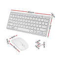 Wireless Keyboard Mouse Combo Bluetooth 78 Keys White PC Laptop