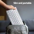 Wireless Keyboard Mouse Combo Bluetooth 78 Keys White PC Laptop