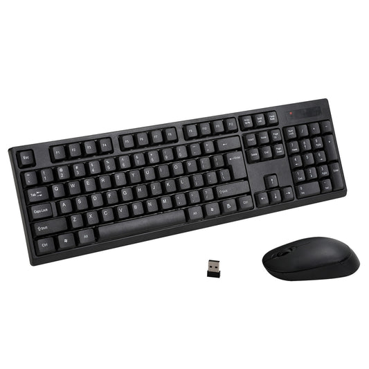 Wireless Keyboard Mouse Combo Bluetooth 104 Keys Black PC Laptop