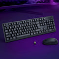 Wireless Keyboard Mouse Combo Bluetooth 104 Keys Black PC Laptop