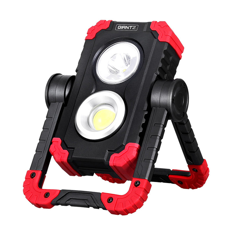 Giantz LED Work Light Rechargeable USB Cordless Torch Rotating Folding