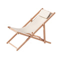 Gardeon Wooden Deck Chair Beige Folding Sun Lounge Beach Patio