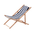 Gardeon Wooden Deck Chair Folding Sun Lounge Blue Patio Furniture