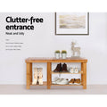 Artiss Bamboo Shoe Rack Bench Storage Organiser