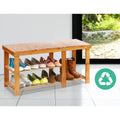 Artiss Bamboo Shoe Rack Bench Storage Organiser