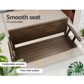 Gardeon 3 Seater Porch Swing Chair Wooden Brown Outdoor Bench