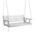 Gardeon 3 Seater Wooden Porch Swing Chair White Outdoor Bench