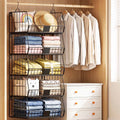 Artiss 5 Tier Stackable Closet Organizers and Storage Closet Hanging Storage Organizer Shelves